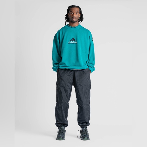 Adidas Equipment Reflective Sweatshirt Men M LOOSE FIT Green EQT Crewneck $190 - Picture 2 of 16